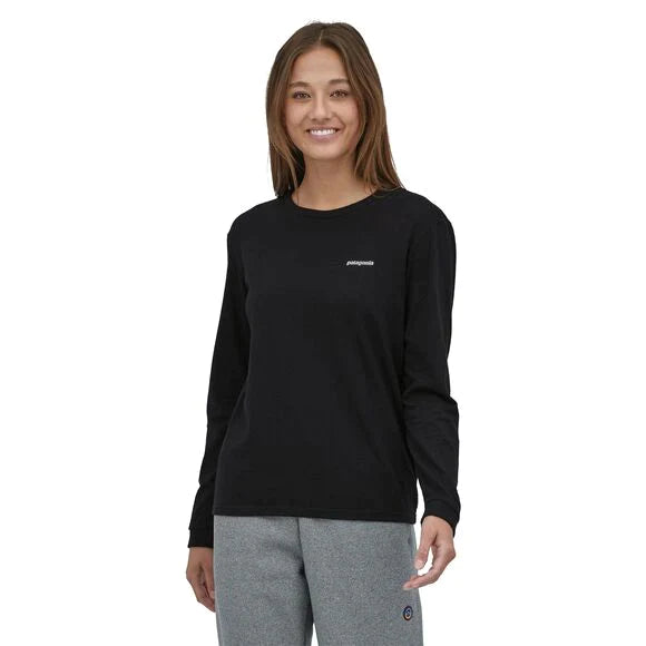 Patagonia®女款 Long-Sleeved P-6 Logo Responsibili-Tee®