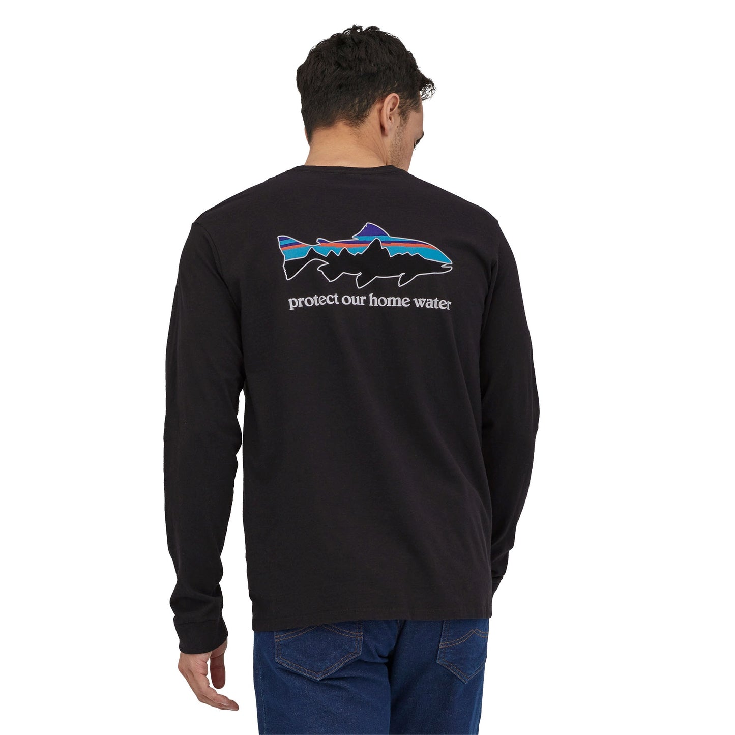 Patagonia®男款 Long-Sleeved Home Water Trout Responsibili-Tee®