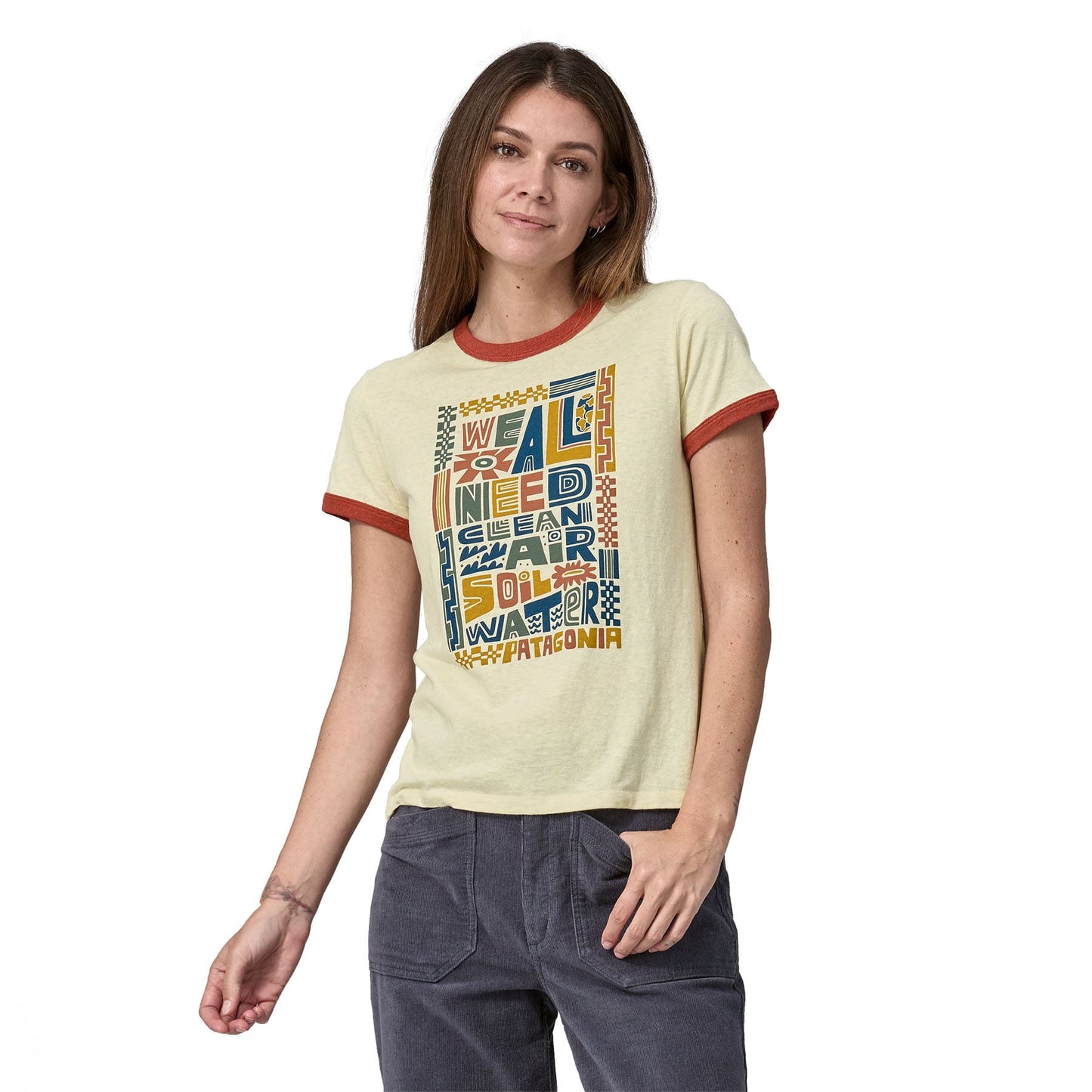 Patagonia®女款 We All Need Ringer Responsibili-Tee®