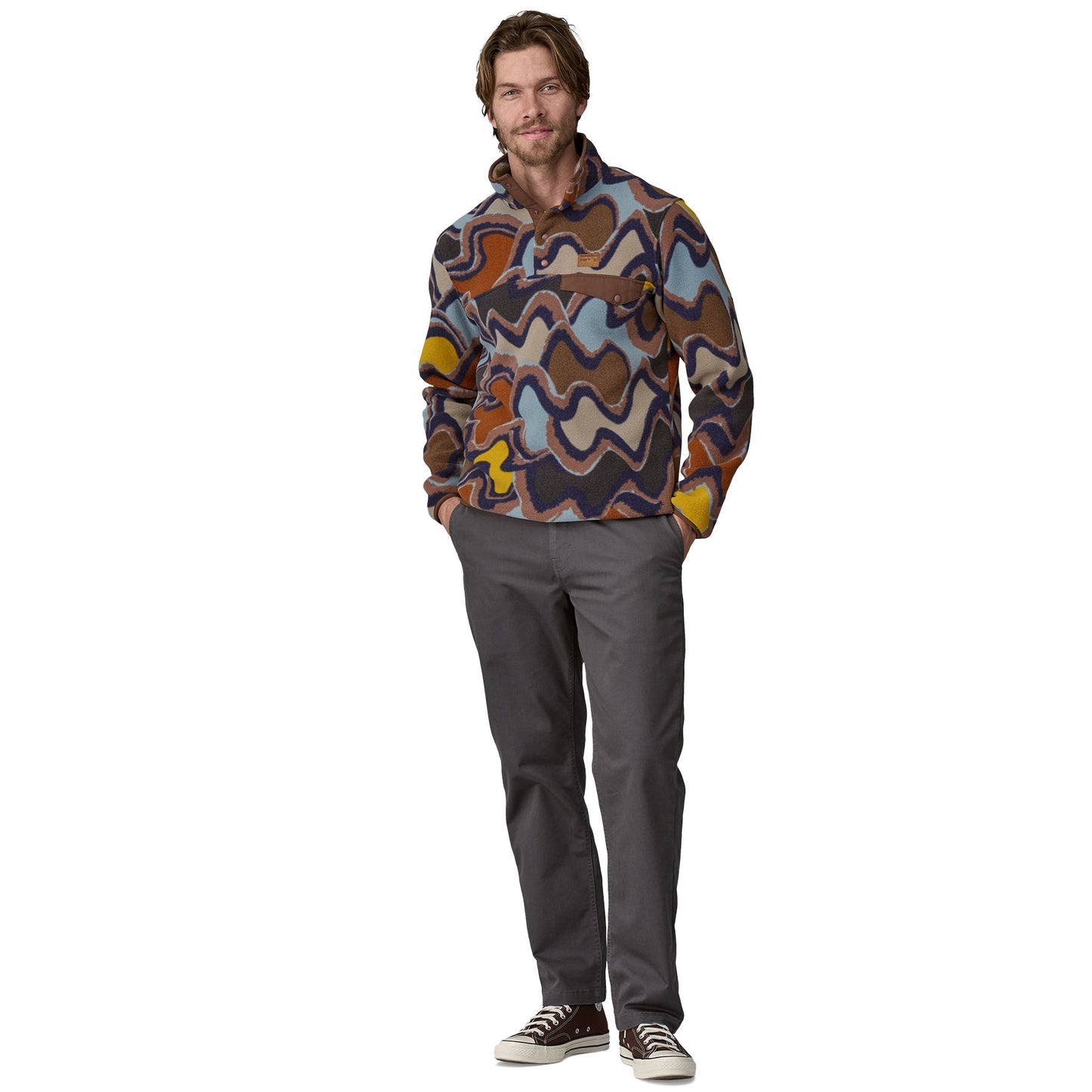 Patagonia®男款 Lightweight Synchilla® Snap-T® Fleece Pullover