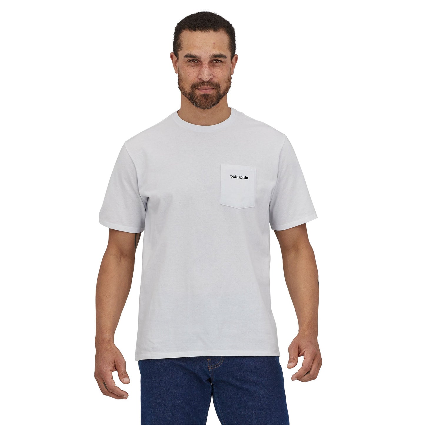 Patagonia®男款 Line Logo Ridge Pocket Responsibili-Tee®