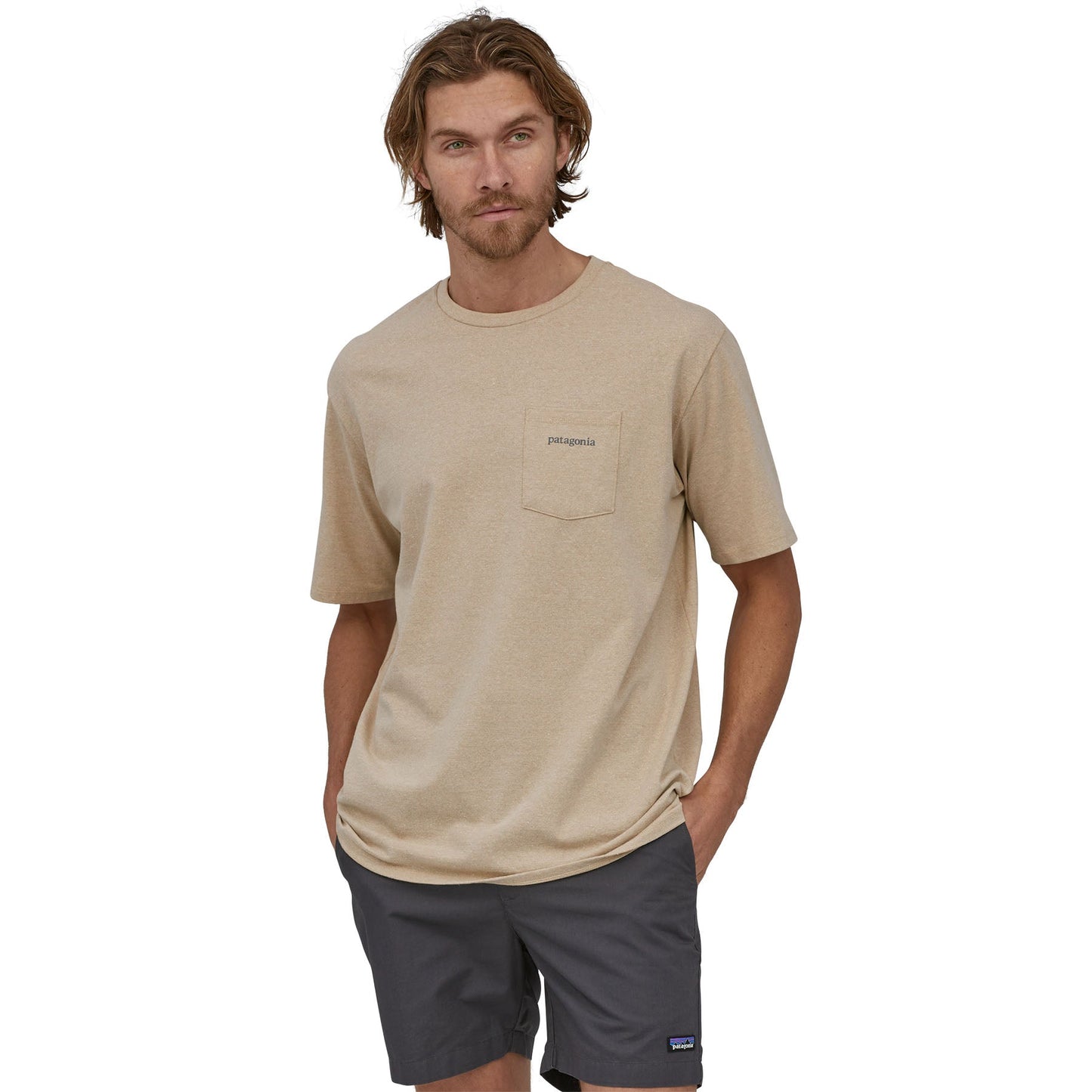 Patagonia®男款 Line Logo Ridge Pocket Responsibili-Tee®