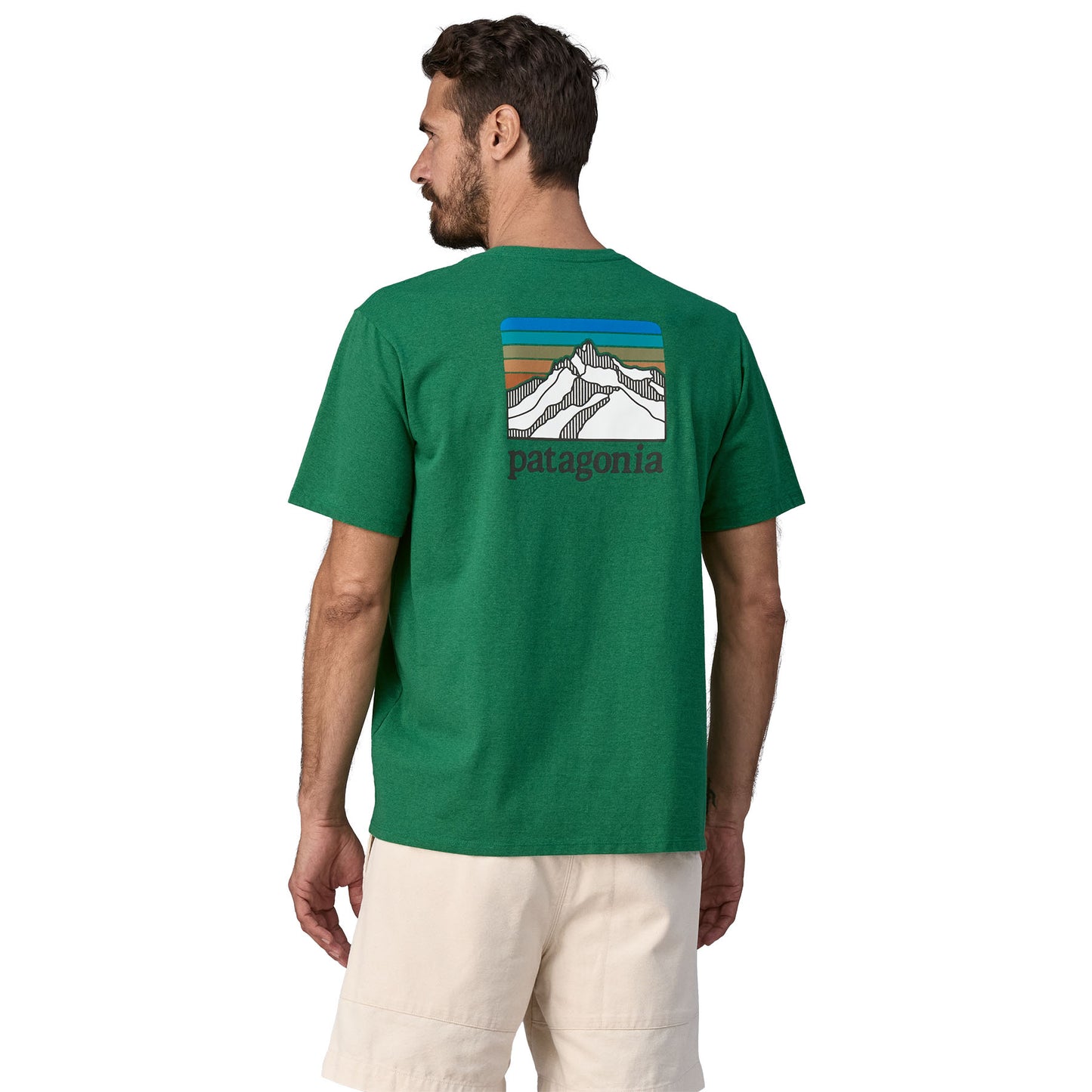 Patagonia®男款 Line Logo Ridge Pocket Responsibili-Tee®